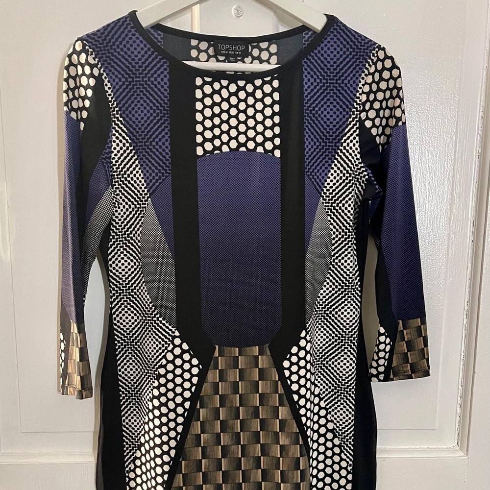 Geometric Pattern TopShop Dress - Picture 2 of 8